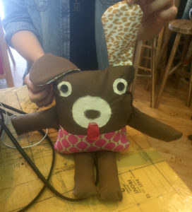 I teach sewing math with projects like the cute stuffed puppy 