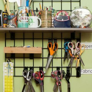Organize your sewing supplies like scissors and buttons!