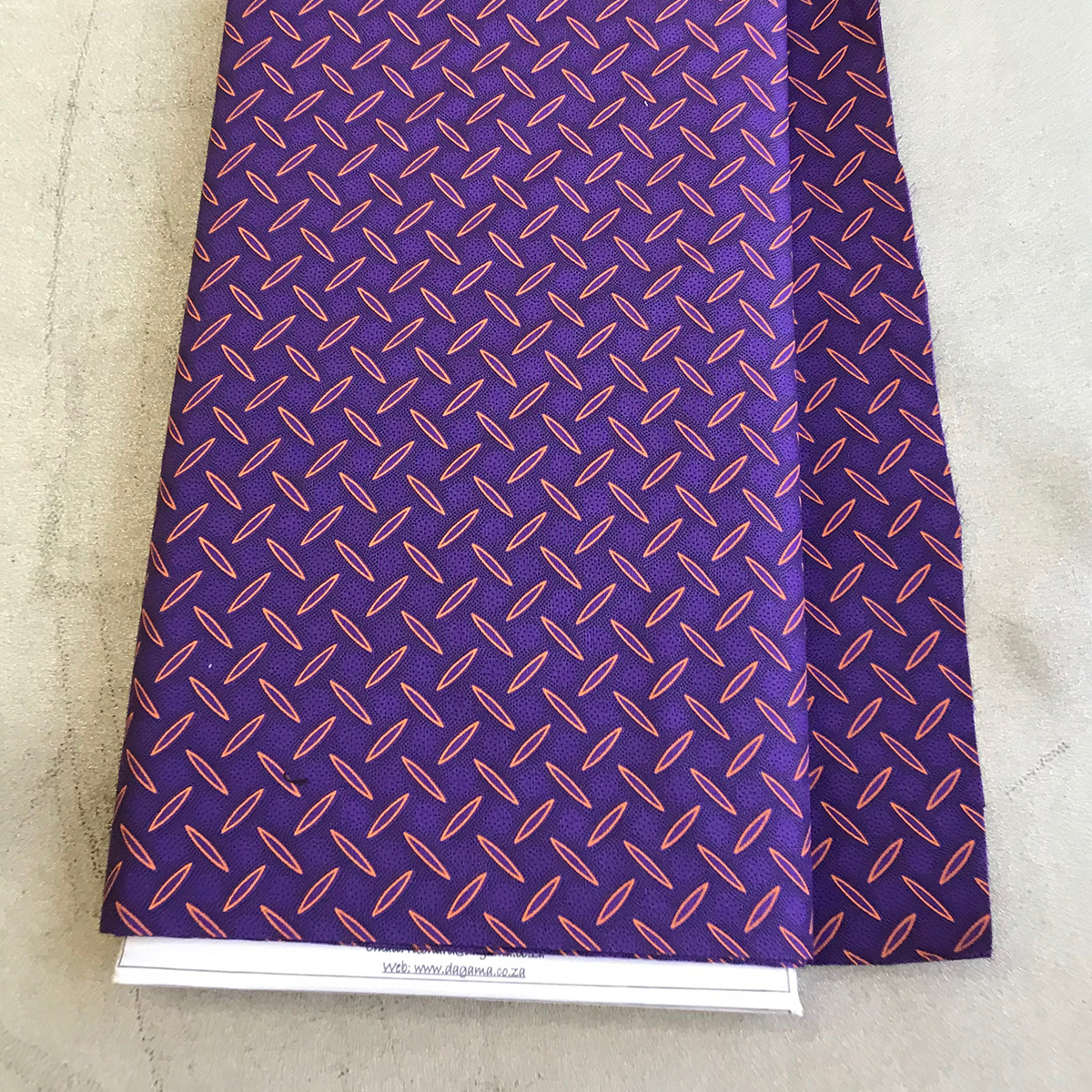 One Yard Purple (with orange decals) Fabric – Hipstitch Academy